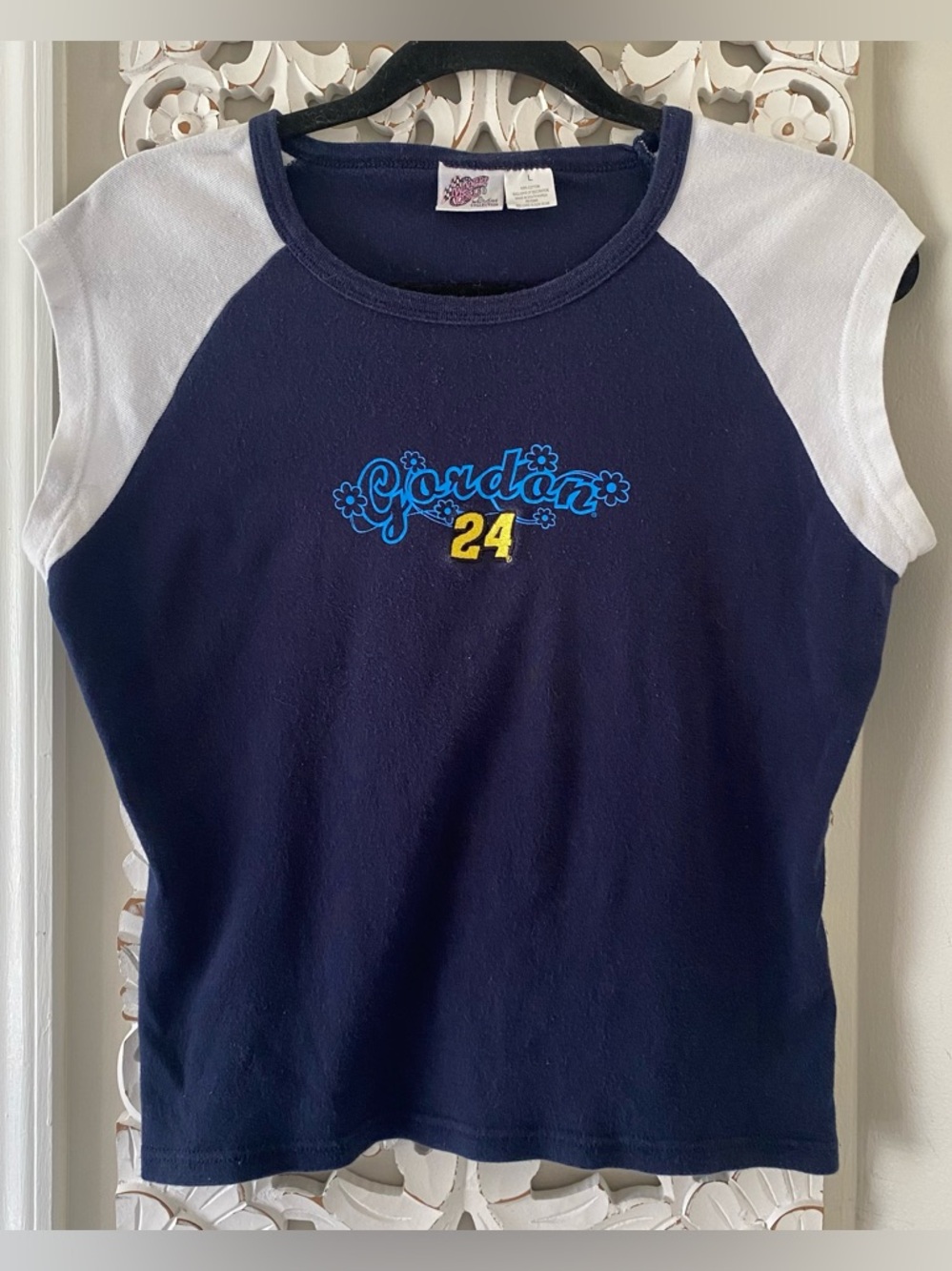 Winners Circle Jeff Gordon #24 Women's VTG Baby Tee Sz L Racing NASCAR Cars